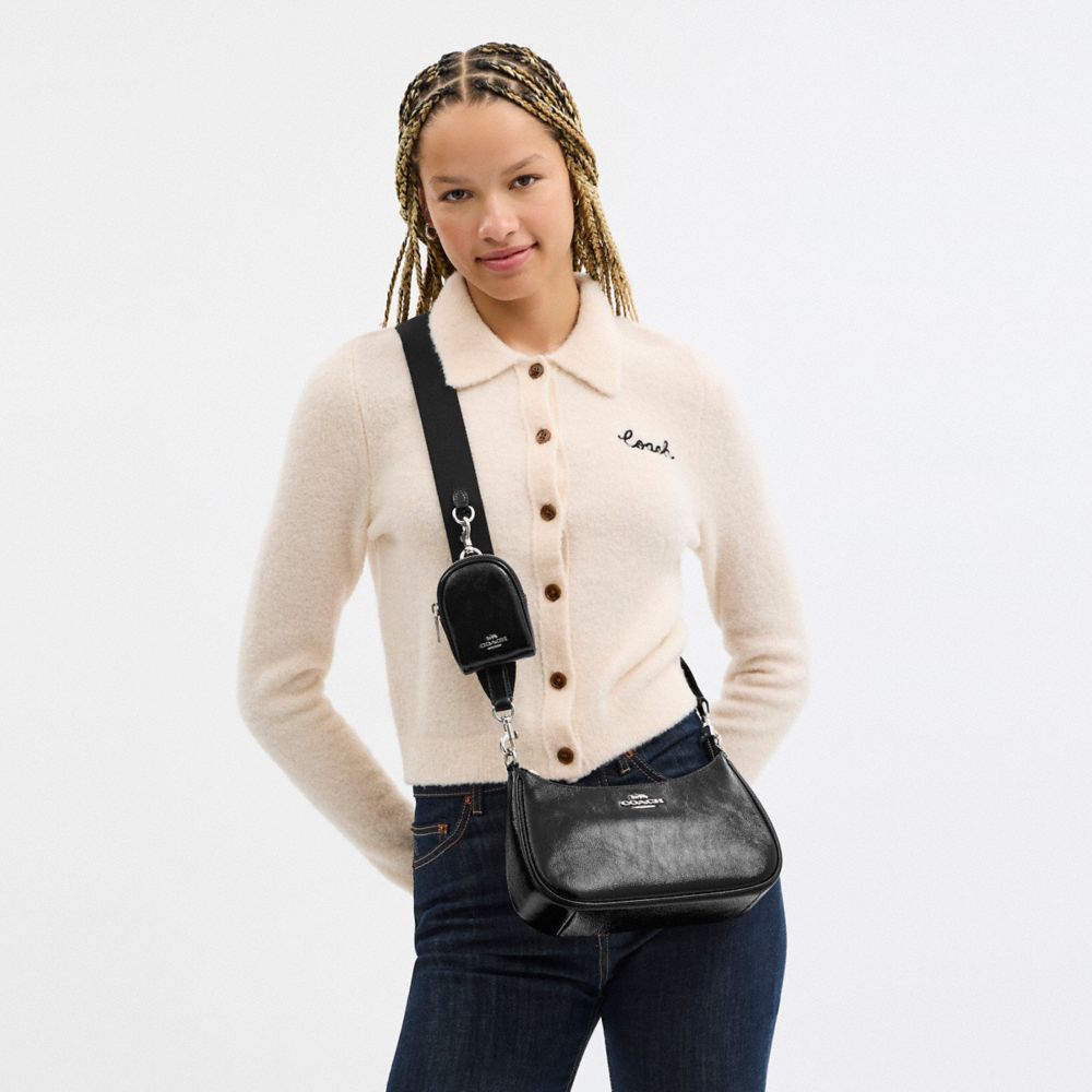 Coach Teri Shoulder Bag With Pouch Silver