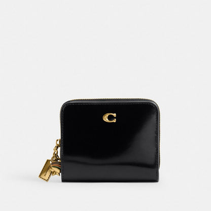 Coach Essential Billfold Wallet With Charms Brass Black