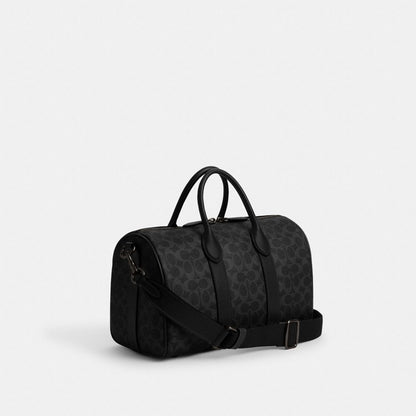 Coach Compass Bag 35 In Signature Canvas Black Signature