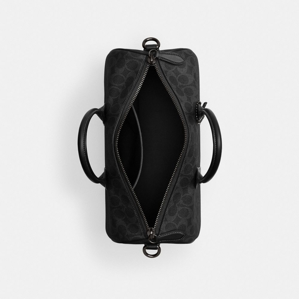 Coach Compass Bag 35 In Signature Canvas Black Signature