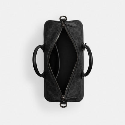 Coach Compass Bag 35 In Signature Canvas Black Signature