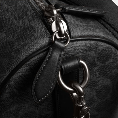Coach Compass Bag 35 In Signature Canvas Black Signature