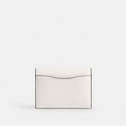 Coach Essential Flap Card Case Brass Chalk