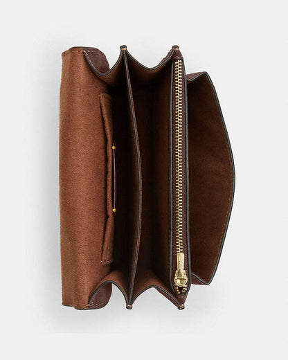 Mini Klare Crossbody Bag Embossed Crocodile-Gold-Maple Embossed Crocodile-Gold-Maple