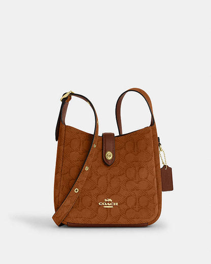 Hadley Mini Crossbody Bag In Signature Suede Suede-Im-Caramel Suede-Im-Caramel