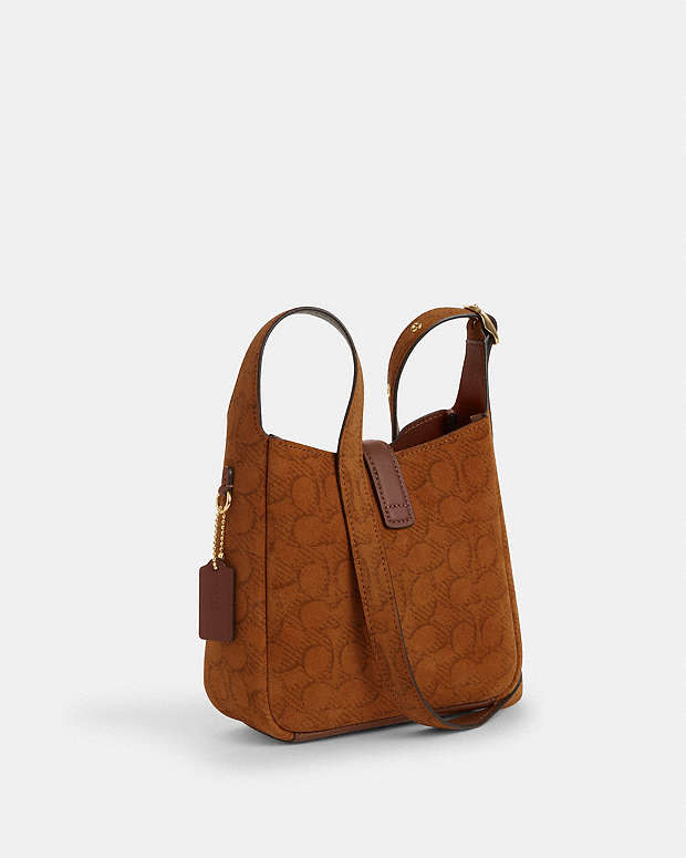 Hadley Mini Crossbody Bag In Signature Suede Suede-Im-Caramel Suede-Im-Caramel