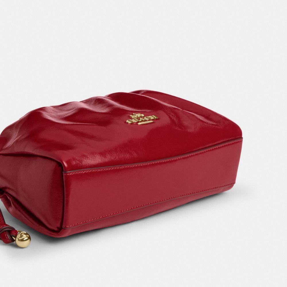 Coach Faye Shoulder Bag Gold Dark Cardinal
