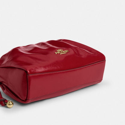 Coach Faye Shoulder Bag Gold Dark Cardinal