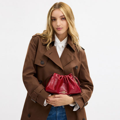 Coach Faye Shoulder Bag Gold Dark Cardinal