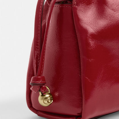 Coach Faye Shoulder Bag Gold Dark Cardinal
