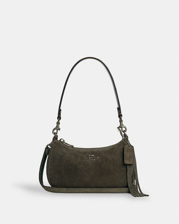 Teri Mini Crossbody Bag Suede-Qb-Army Green Suede-Qb-Army Green