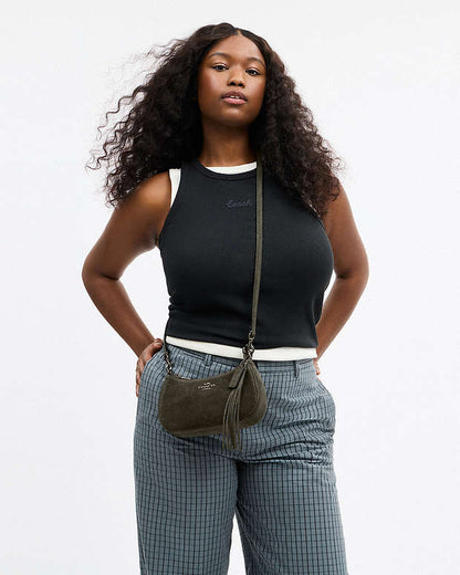 Teri Mini Crossbody Bag Suede-Qb-Army Green Suede-Qb-Army Green
