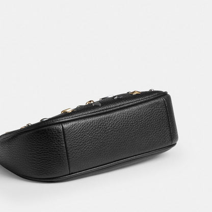 Coach Teri Mini Crossbody Bag With Rivets Gunmetal Black Multi