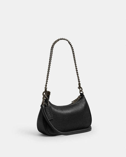 Teri Mini Crossbody Bag With Rivets Pebbled Leather-Gunmetal-Black Multi Pebbled Leather-Gunmetal-Black Multi