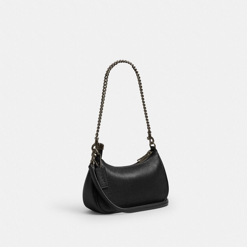 Coach Teri Mini Crossbody Bag With Rivets Gunmetal Black Multi