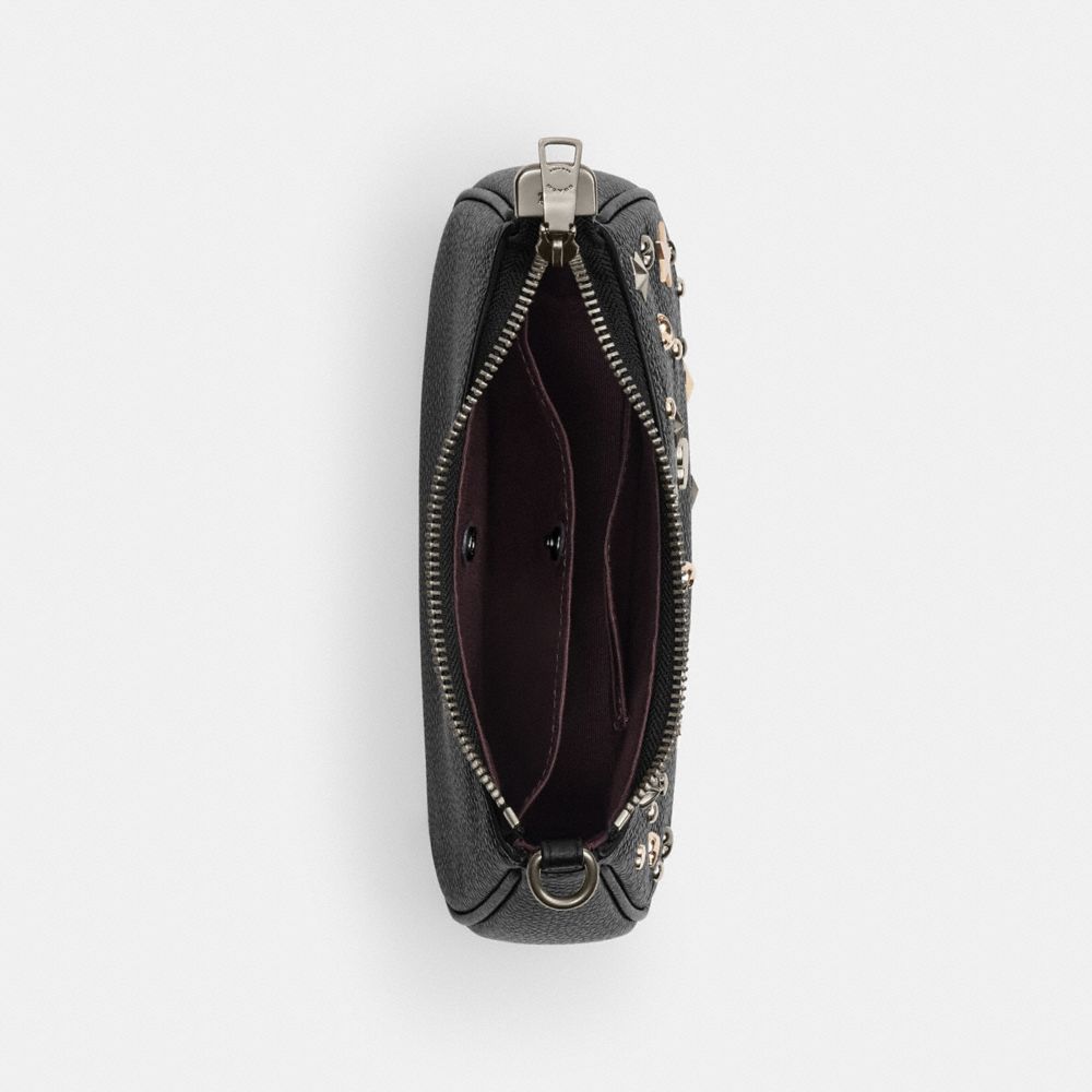 Coach Teri Mini Crossbody Bag With Rivets Gunmetal Black Multi