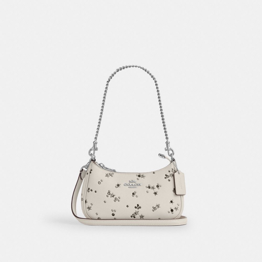 Coach Teri Mini Crossbody Bag With Star Print Silver Chalk Multi