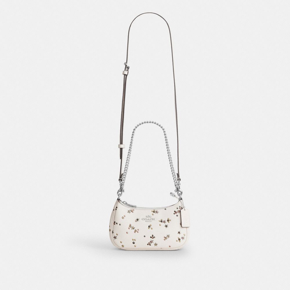Coach Teri Mini Crossbody Bag With Star Print Silver Chalk Multi