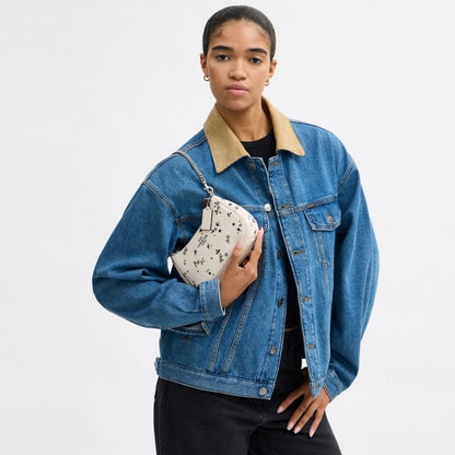 Coach Teri Mini Crossbody Bag With Star Print Silver Chalk Multi