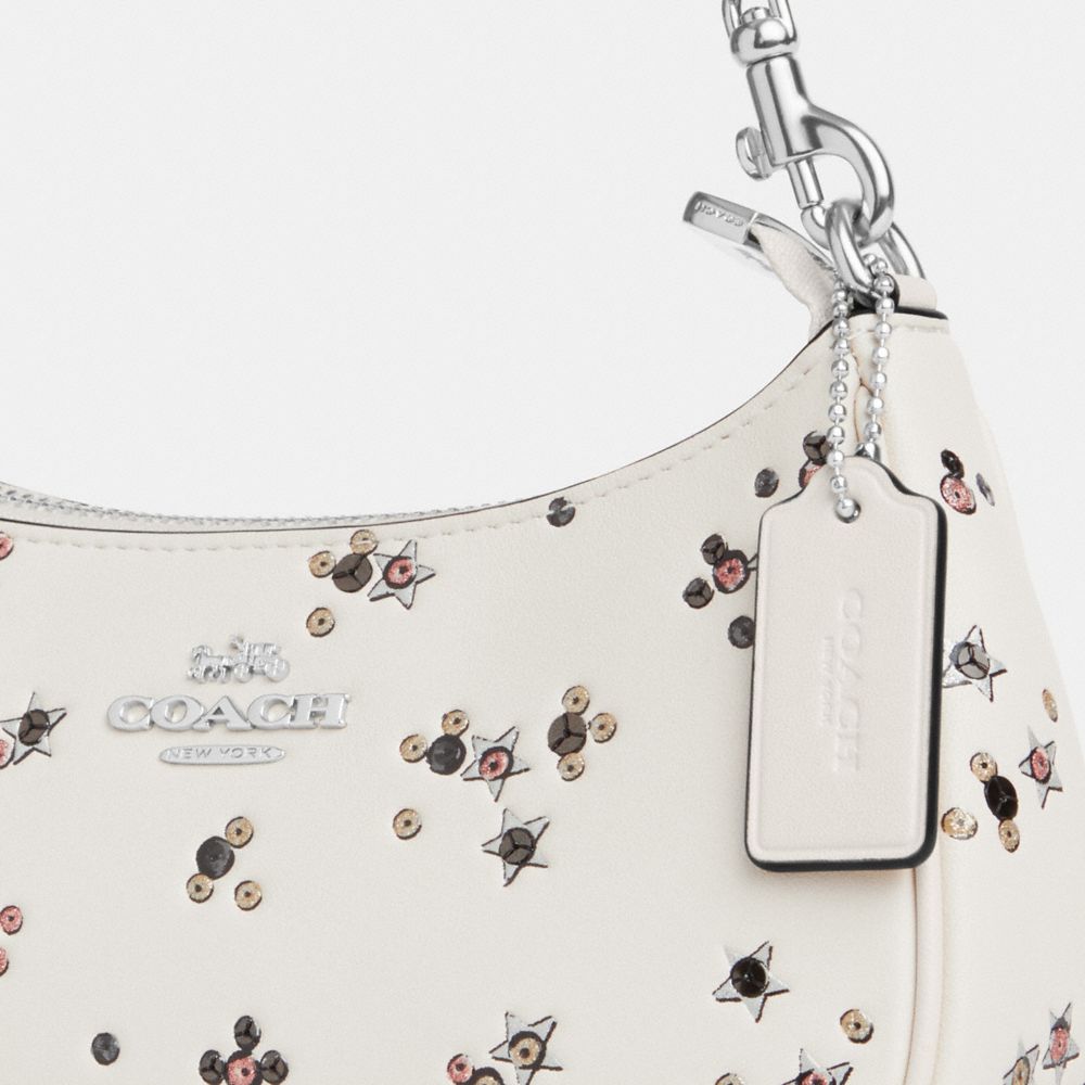 Coach Teri Mini Crossbody Bag With Star Print Silver Chalk Multi