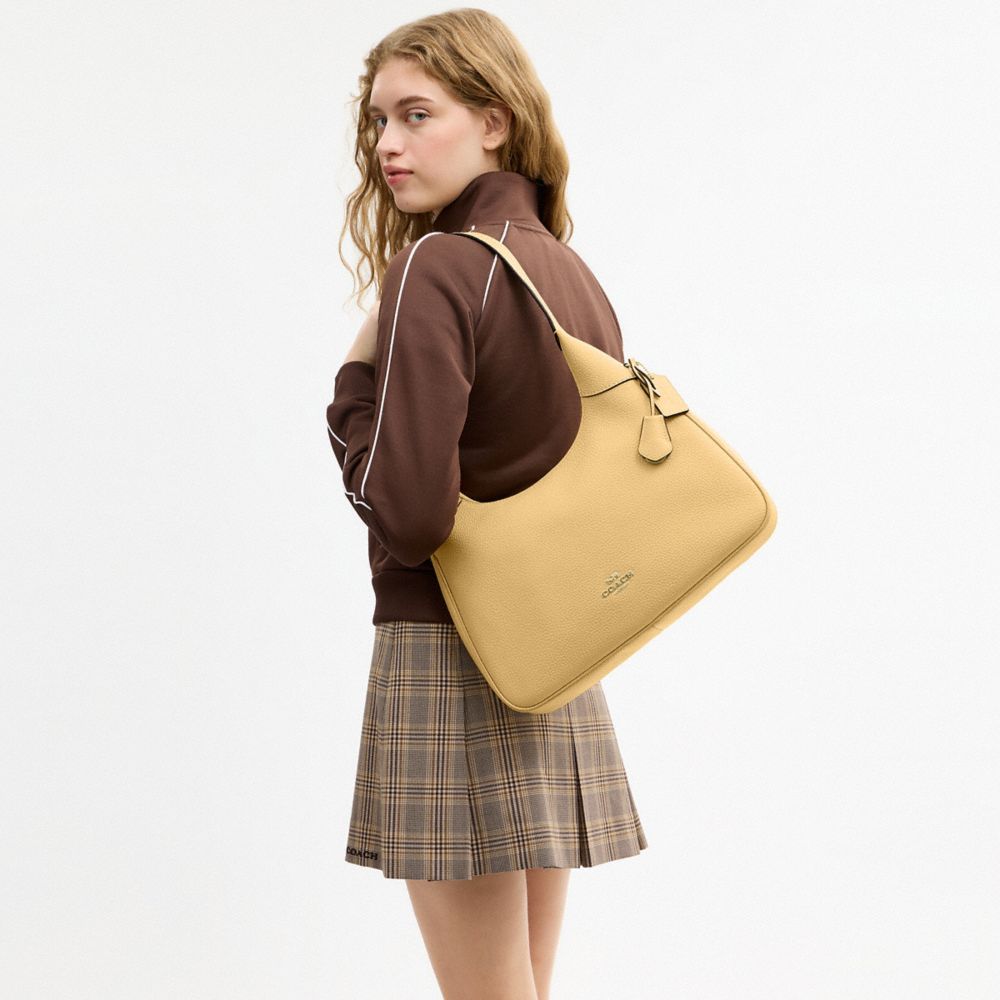 Coach Ella Shoulder Bag Gold Soft Yellow