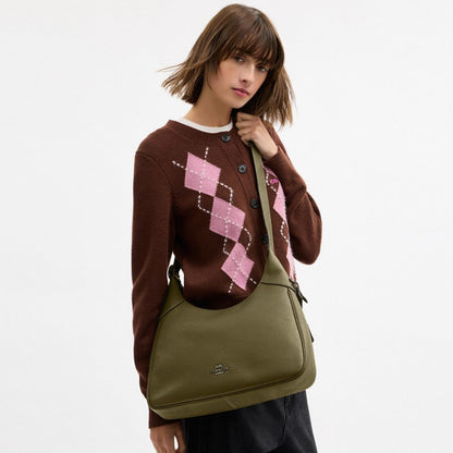 Coach Ella Shoulder Bag Gunmetal Olive
