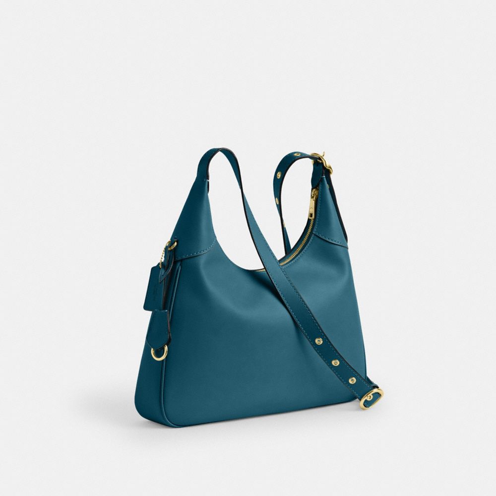 Coach Ella Shoulder Bag Gold Teal Ink – Kicks Machine