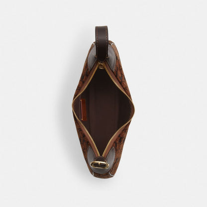 Coach Ella Shoulder Bag In Signature Chenille Gold Truffle