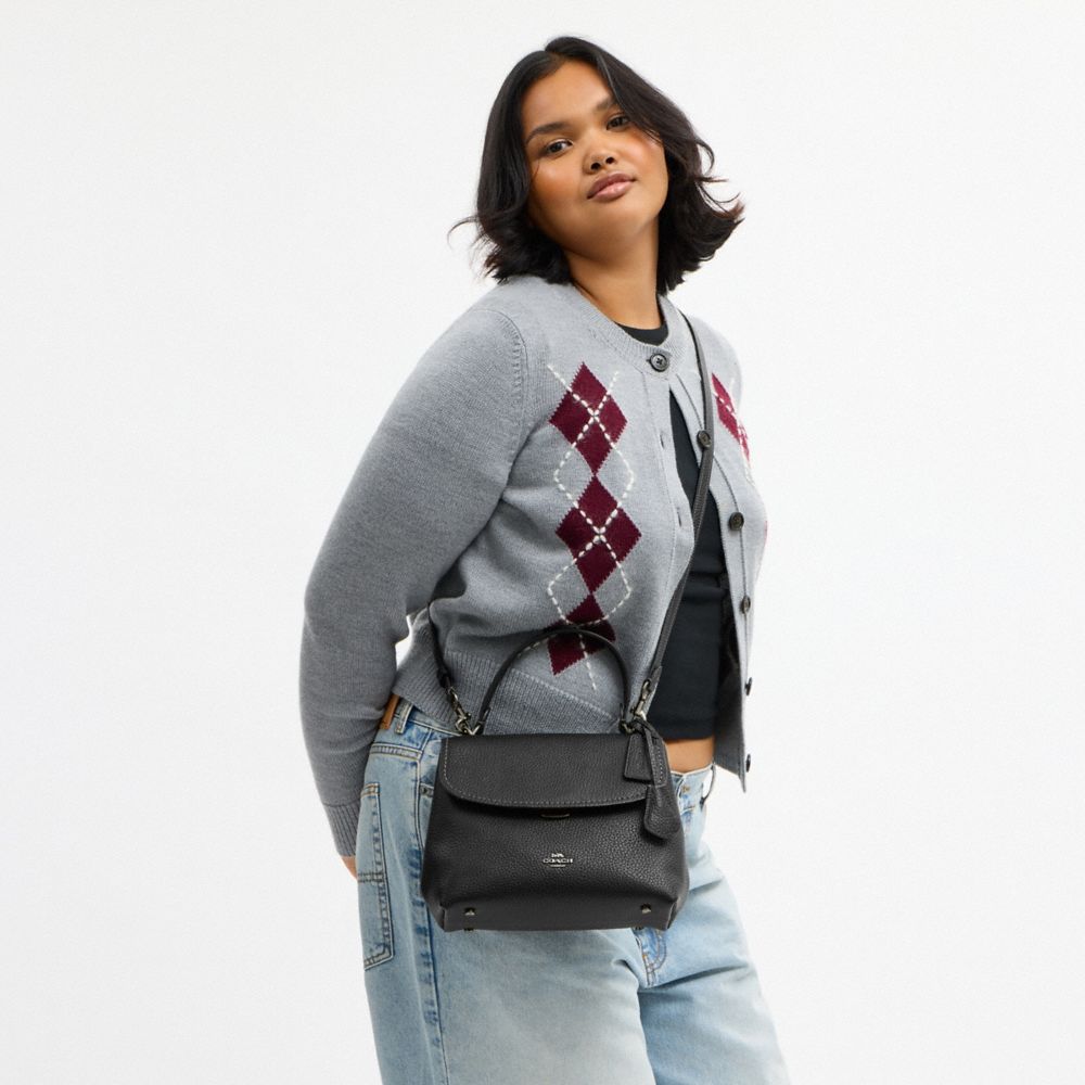 Coach Emory Top Handle Bag Gunmetal Black