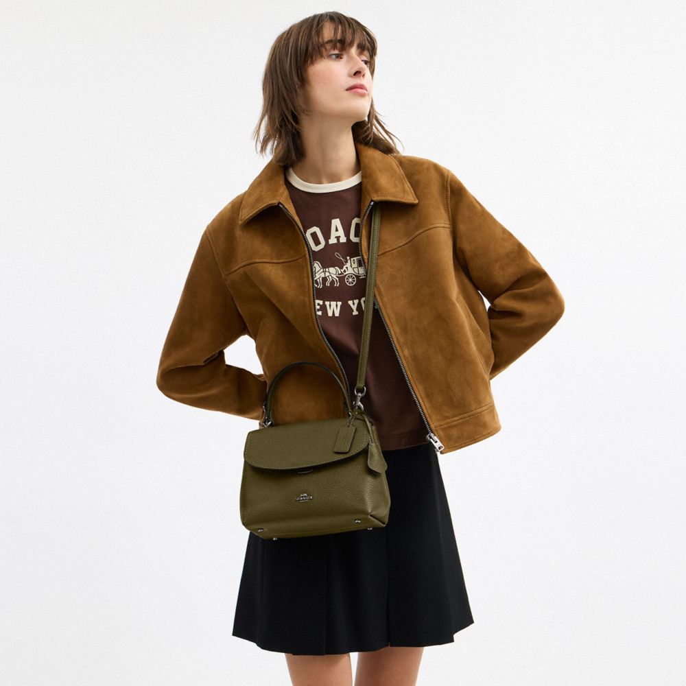 Coach Emory Top Handle Bag Gunmetal Olive