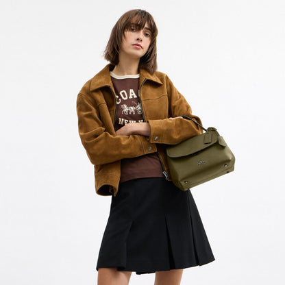 Coach Emory Top Handle Bag Gunmetal Olive