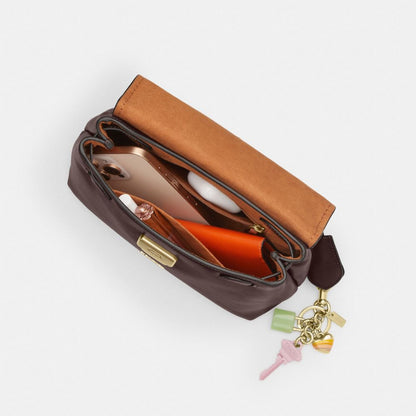 Coach Emory Top Handle Bag Gold Espresso