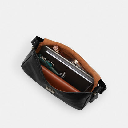 Coach Etta Flap Bag Gunmetal Black