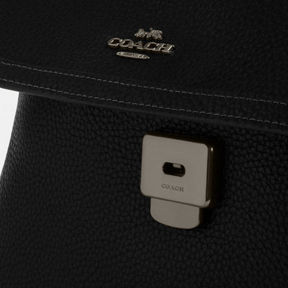 Coach Etta Flap Bag Gunmetal Black