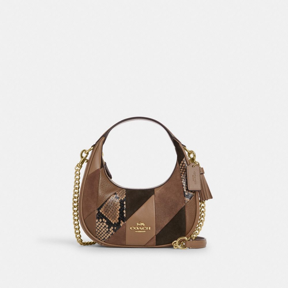 Coach Carmen Mini Crossbody Bag With Patchwork Im Mushroom Multi