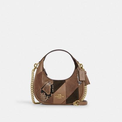 Coach Carmen Mini Crossbody Bag With Patchwork Im Mushroom Multi