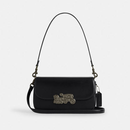 Coach Harper Shoulder Bag Gunmetal Black