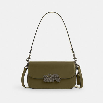 Coach Harper Shoulder Bag Gunmetal Olive