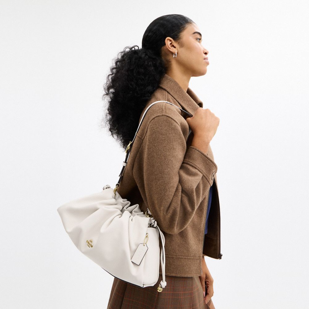 Coach Faye Large Shoulder Bag Gold Chalk