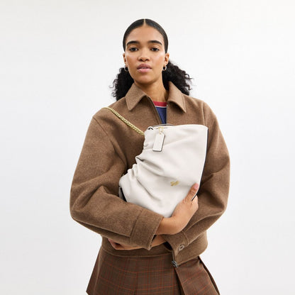 Coach Faye Large Shoulder Bag Gold Chalk