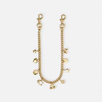 Coach Charm Chain Strap Gold Gold