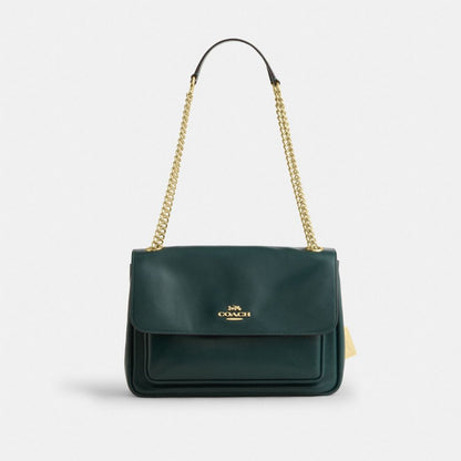Coach Elodie Crossbody Bag Gold Dark Teal