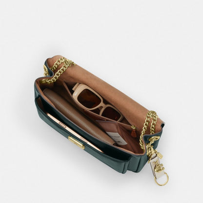 Coach Elodie Crossbody Bag Gold Dark Teal