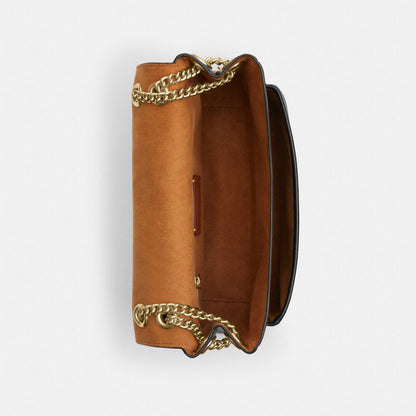 Coach Elodie Crossbody Bag In Signature Canvas Gold Walnut Black