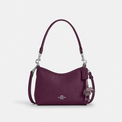 Coach Laurel Small Shoulder Bag With Flower Charm Silver