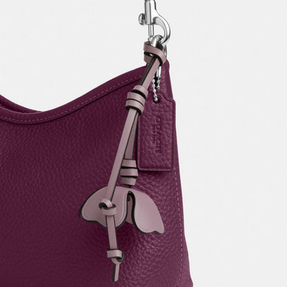 Coach Laurel Small Shoulder Bag With Flower Charm Silver