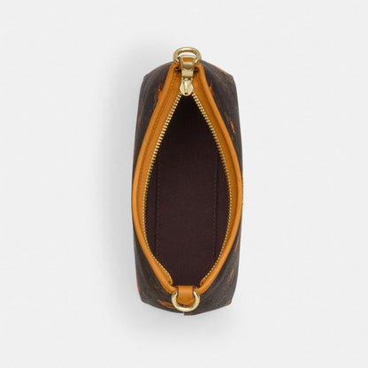 Coach Laurel Small Shoulder Bag In Signature Canvas With Floral Print Im Walnut Yellow