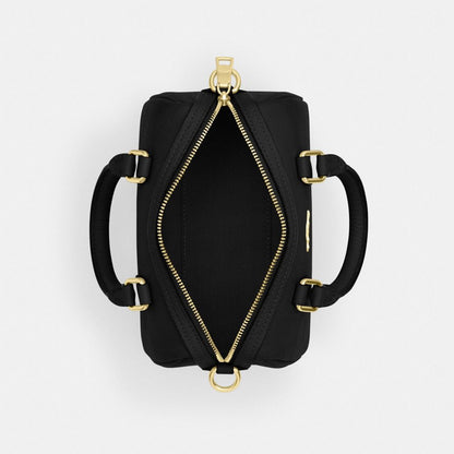 Coach Mini Rowan Crossbody Bag In Signature Leather Gold Black