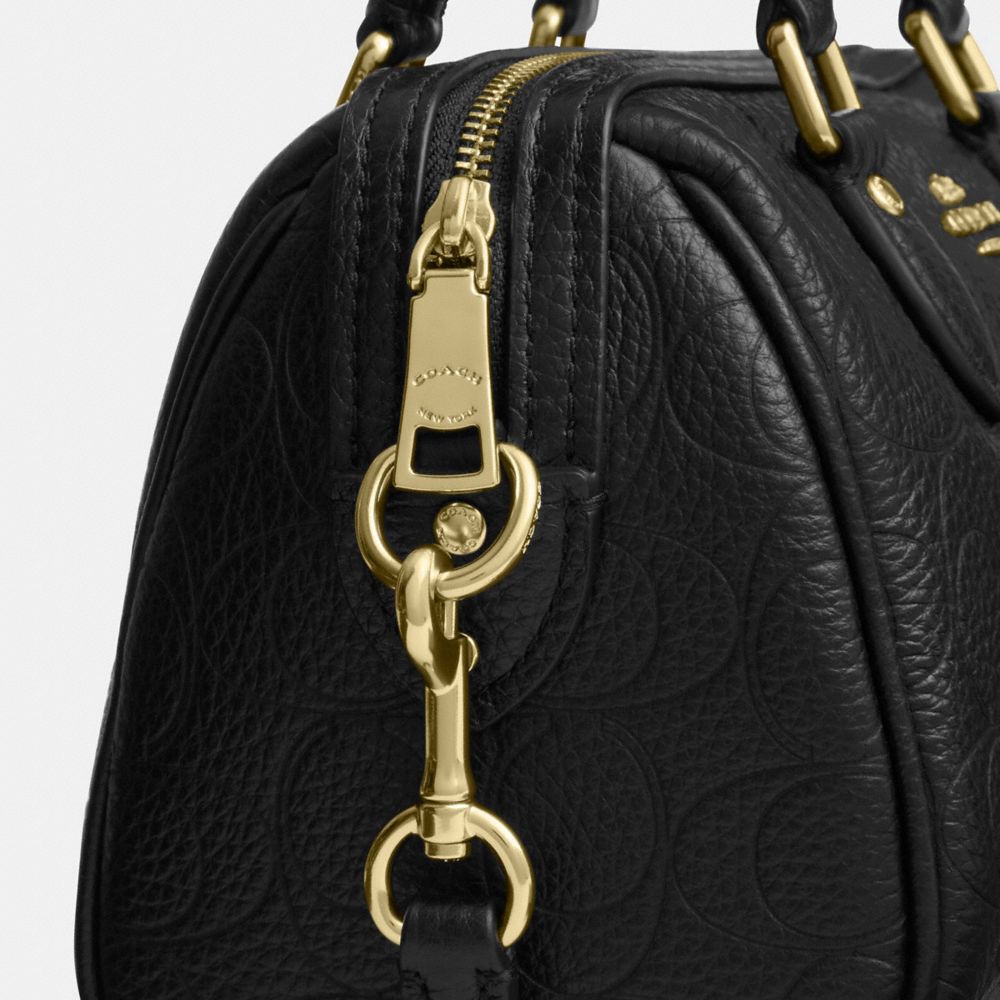 Coach Mini Rowan Crossbody Bag In Signature Leather Gold Black