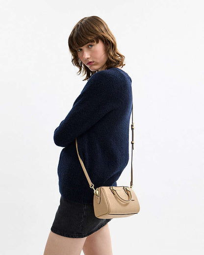 Mini Rowan Crossbody Bag In Signature Leather Pebbled Leather-Im-Oat Pebbled Leather-Im-Oat